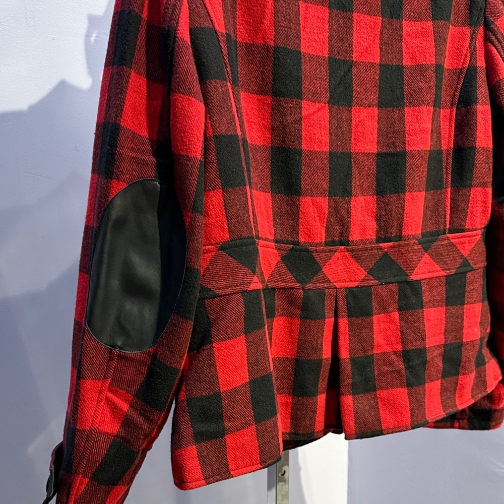 💚Relativity Women's Checkered Red and Black Blazer - Picture 3 of 5
